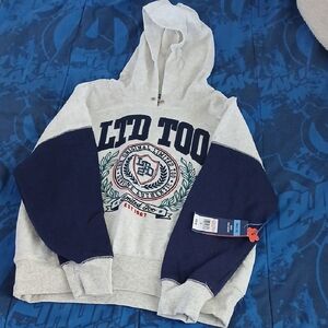 Limited Too Gray and Navy Hoodie